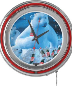 coca cola polar bear clock